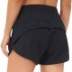 Womens High Waisted Running Shorts Quick Dry Athletic Workout Shorts with Mesh Liner Zipper Pockets