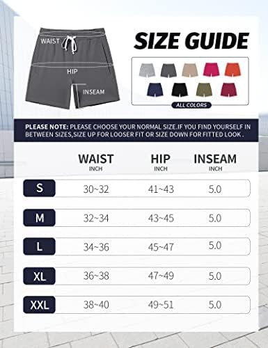 Sweat Shorts for Men 5 Inch Inseam Shorts Athletic Gym Workout Casual Cotton Shorts for Running Pajama Lounge