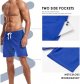 Mens Athletic Workout Shorts 5.5" Cotton Casual Shorts Elastic Waist Joggers Sports Sweat Shorts