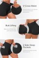 Gym Shorts Women 3"/ 9" Crossover Shorts High Waisted Spandex Workout Yoga Volleyball Booty Shorts with Pockets