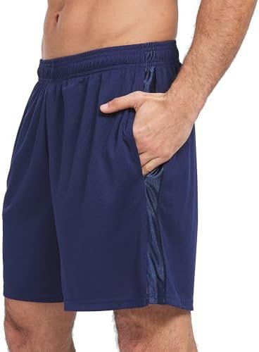 Mens Shorts Mesh Gym Lightweight Comfortable 7"/ 5" Basketball Shorts Loose-Fit with Pockets