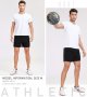 Men's Athletic Shorts 5" Cooling Quick Dry Running Workout Sports Shorts Lightweight Gym Active Zip Pockets