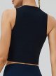 Womens Sport Bras High Neck Removable Padded Yoga Crop Tops Longline Workout Tank Tops