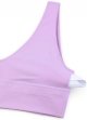 Womens V-Neck Longline Sports Bra - U Back Wireless Yoga Bra Low Impact Padded Crop Top