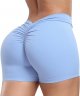 Workout Scrunch Shorts Women V Back Gym Shorts Butt Lifting Shorts Seamless