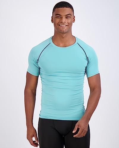 4 Pack: Men's Short Sleeve Compression T-Shirt Base Layer Undershirt Athletic Top (Available in Big & Tall)