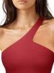 Womens Sexy One Shoulder Sports Bra Sleeveless Workout Yoga Bra Backless Summer Crop Tank Tops