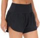 Womens High Waisted Running Shorts Quick Dry Athletic Workout Shorts with Mesh Liner Zipper Pockets