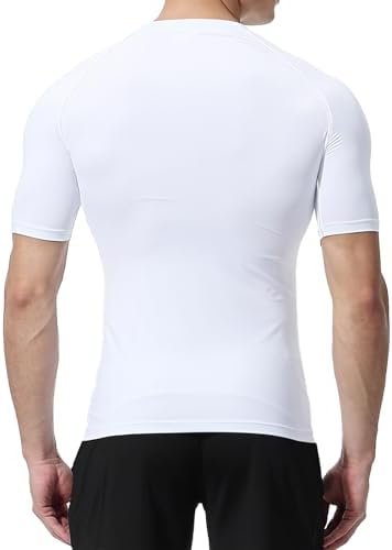 Men's Compression Shirts Workout Sports Short Sleeve Running Tops Cool Dry Tight T-Shirt Baselayer Gym Undershirts