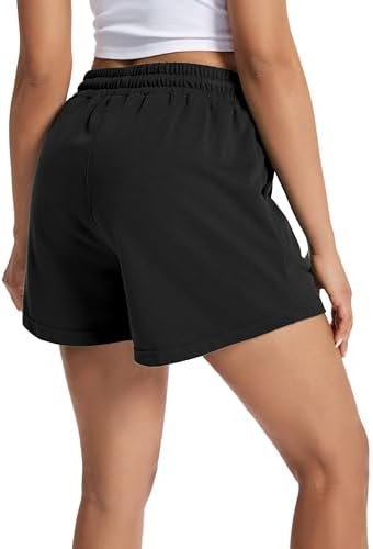 Women's Sweat Shorts Comfy Lounge Running Shorts Gym Summer Casual High Waisted Athletic Shorts with Pockets