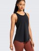 Women's Cotton Workout Tank Tops Tie Back Sleeveless Shirts Yoga Athletic Open Back Sport Gym Tops